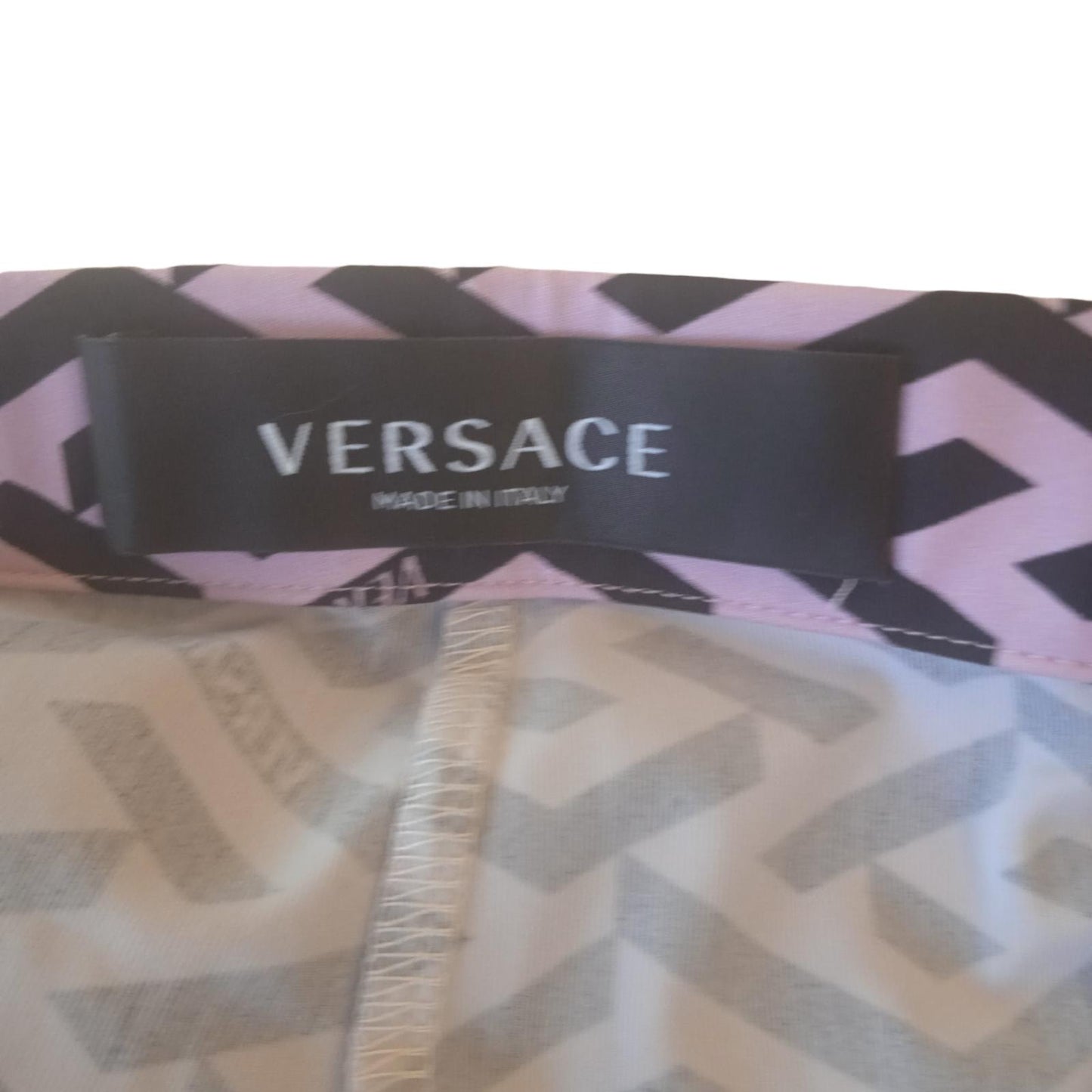 VERSACE Pink & Black Stretch Fit Activewear Leggings IT44 UK8 NEW RRP480