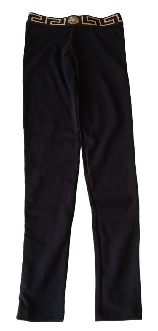 VERSACE Performance Leggings Medusa Logo Ladies Size 1 UKS Black NEW RRP200