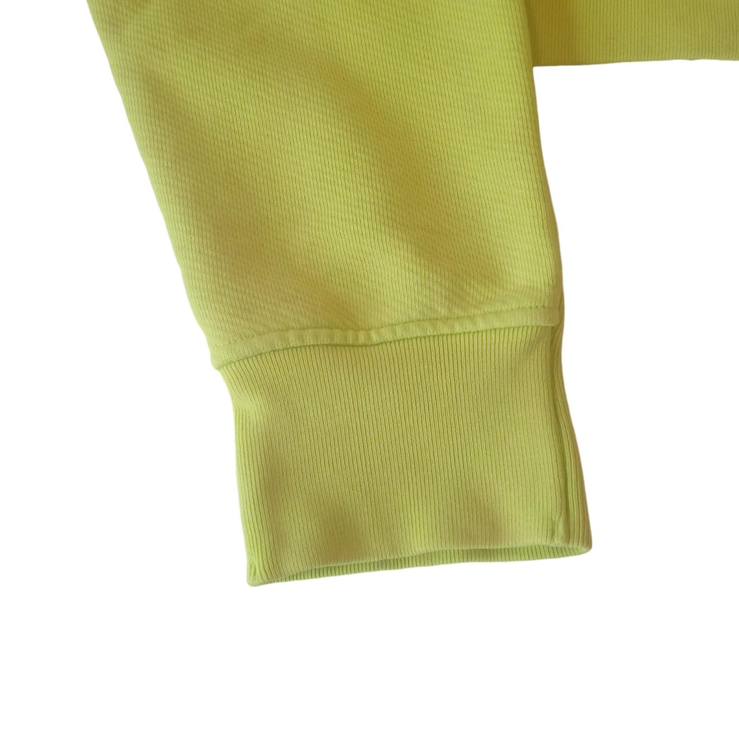 OFF-WHITE Oversized Long Sleeve Hoodie Lime Green Cotton Ladies XS NEW RRP515