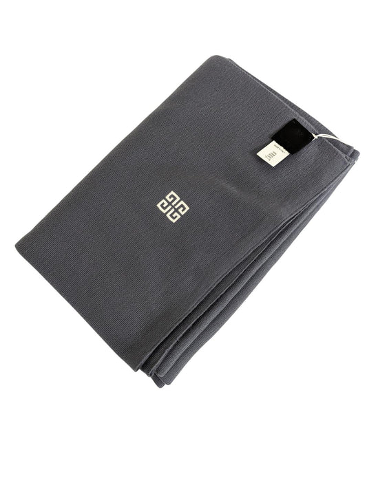 GIVENCHY Blue Slate Large Heavy Knit Classic Scarves Wool Stretch NEW RRP 450