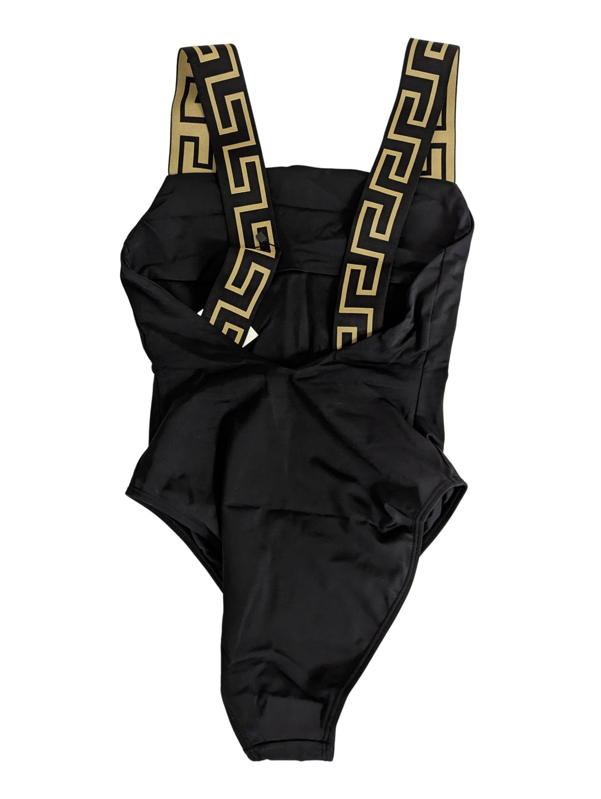 VERSACE Black Swimsuits Costume Baroque Print Strap Size S NEW RRP 235