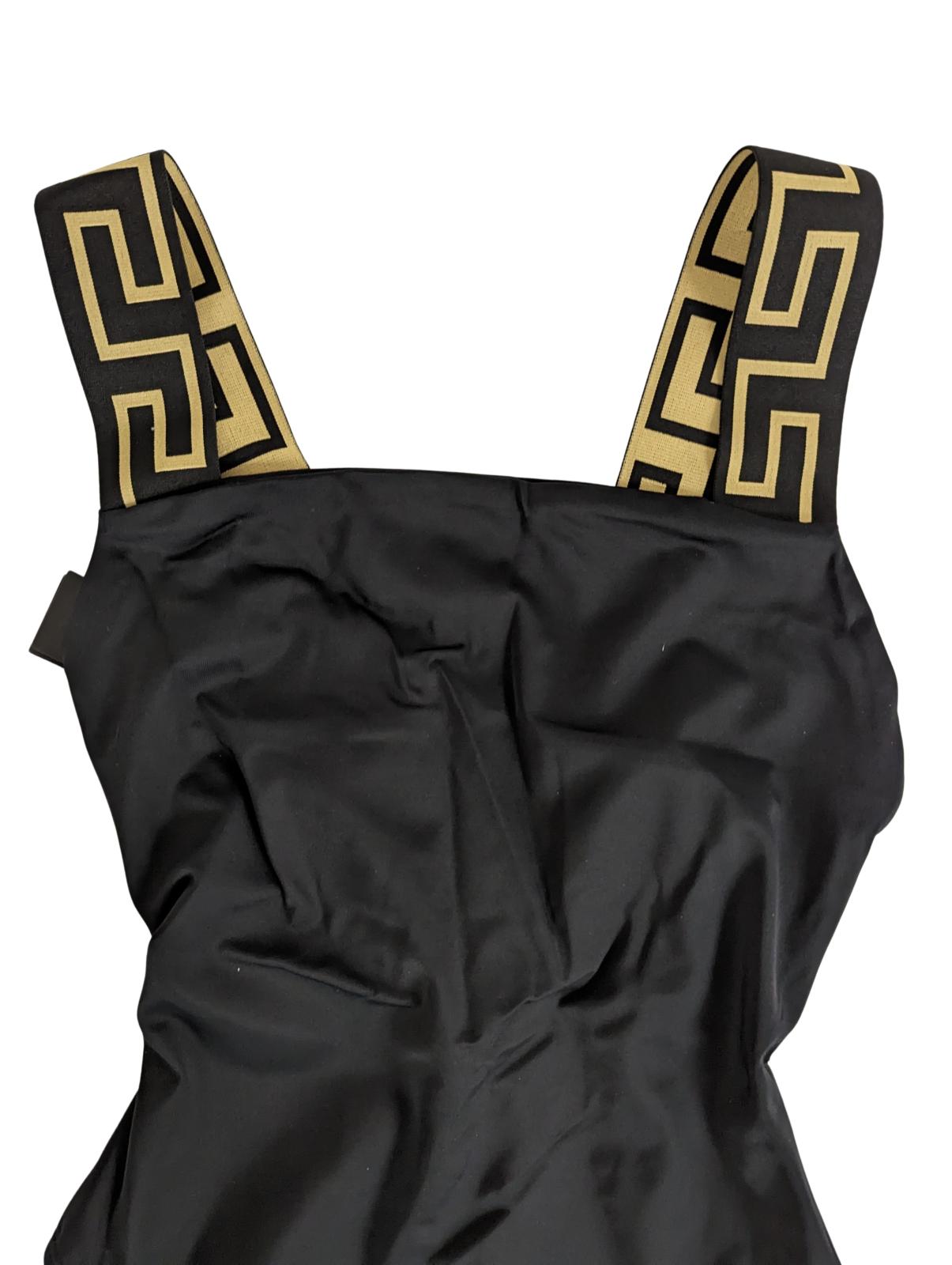 VERSACE Black Swimsuits Swimming Costume Baroque Print Strap XS NEW RRP 235