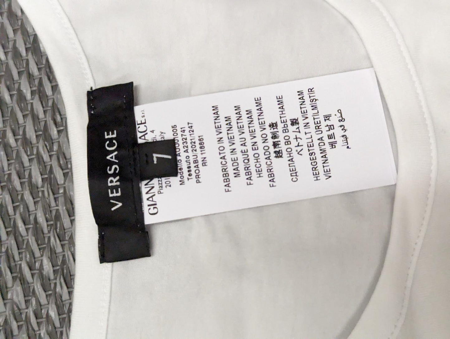 VERSACE White T-Shirts 2 Pack Small Chest Logo Short Sleeve Tee XL NEW RRP 105