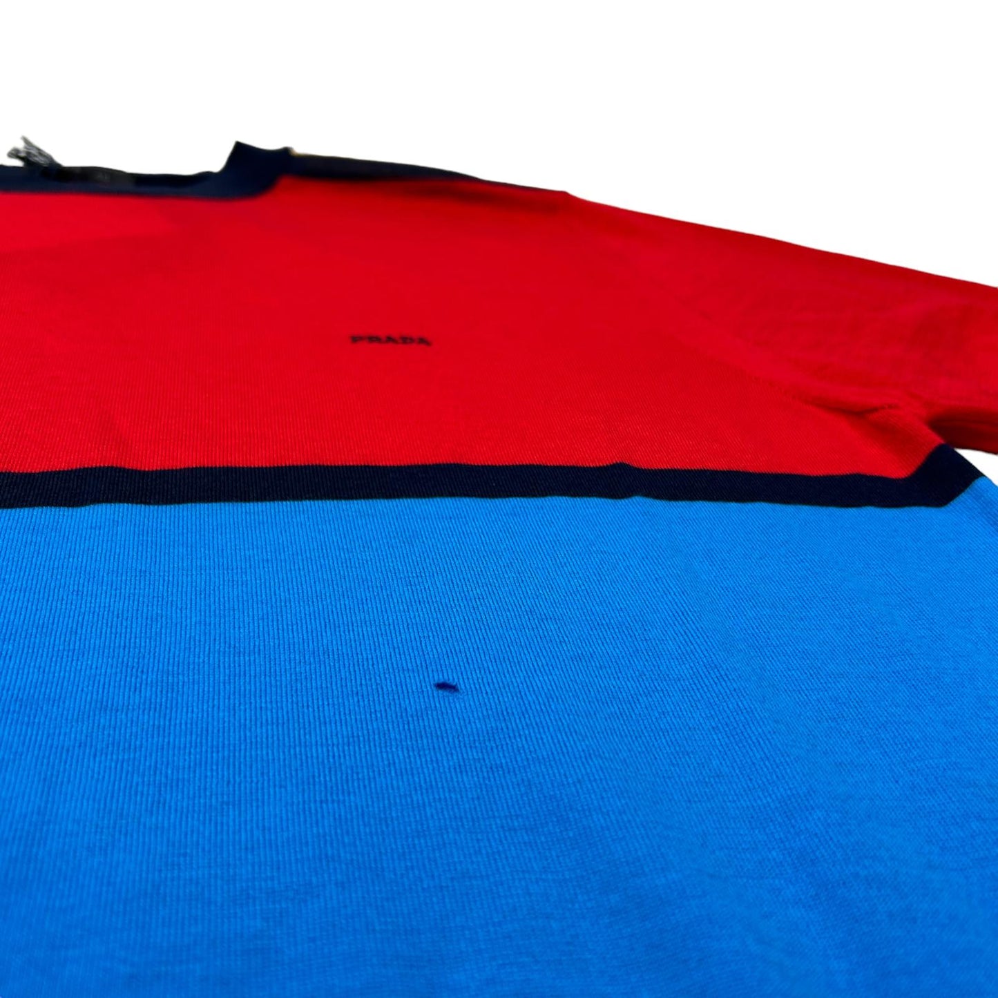 PRADA Blue Superfine Wool SS T Shirt Size 46 NEW RRP 1150