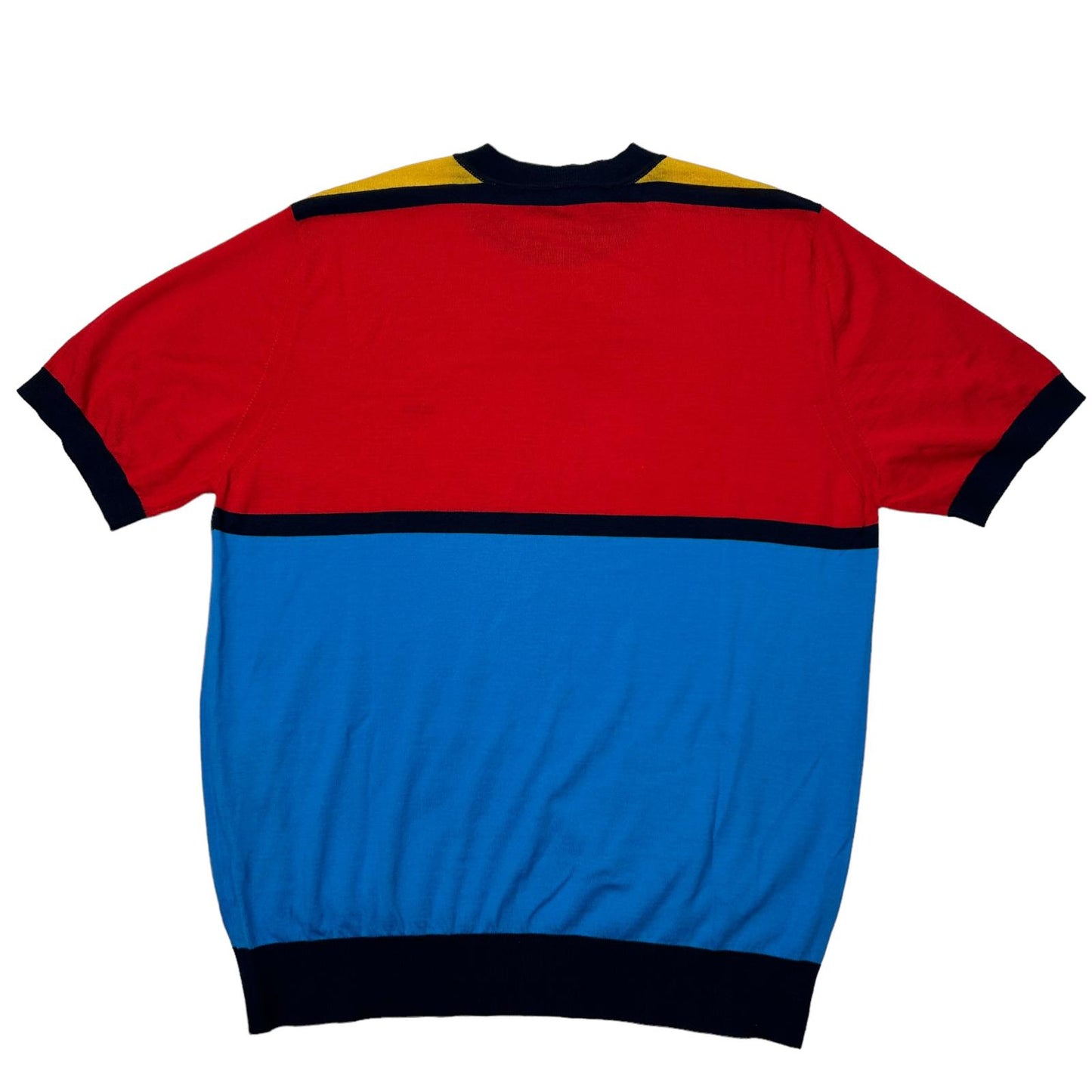 PRADA Blue Superfine Wool SS T Shirt Size 46 NEW RRP 1150