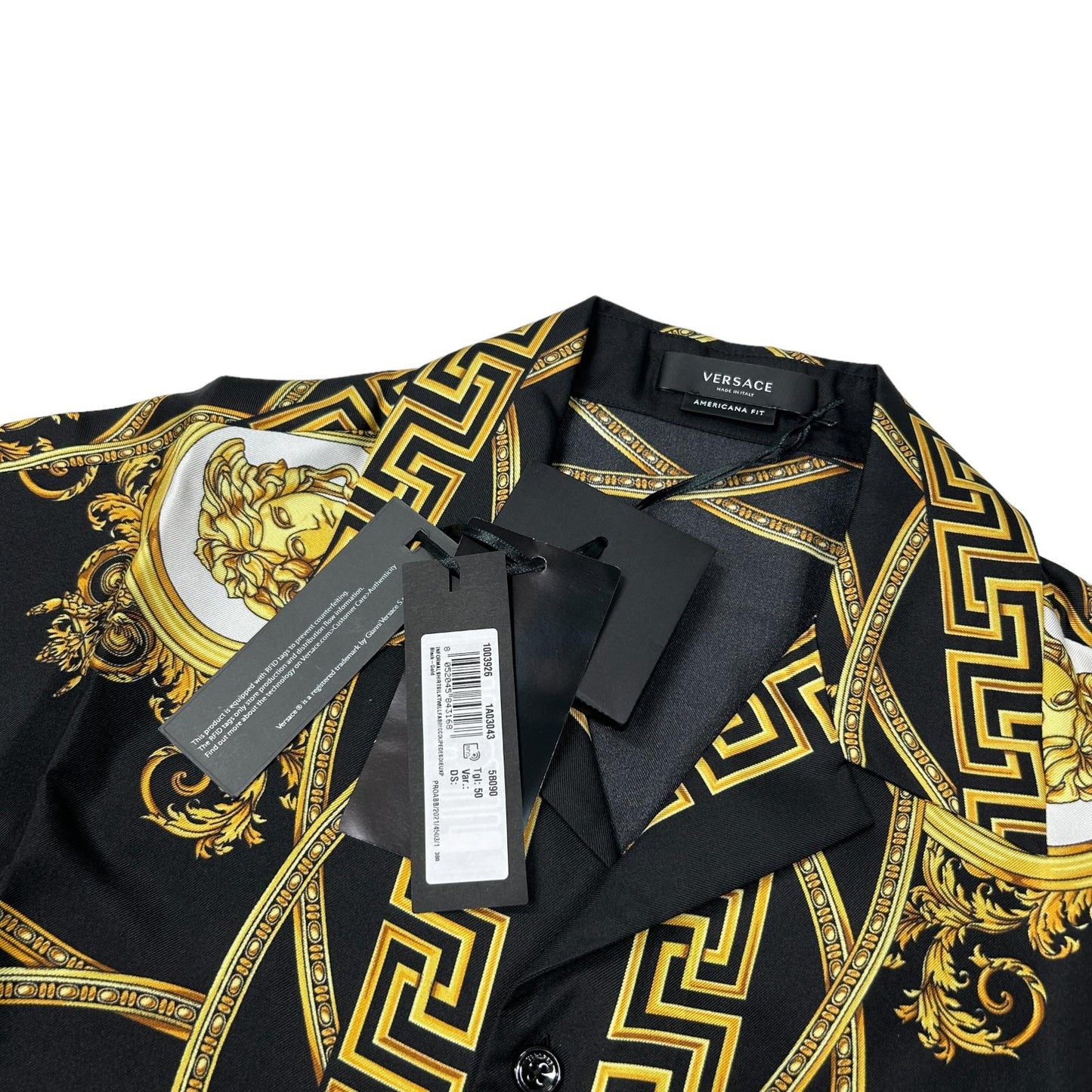 VERSACE Silk Multi Aover Button Up Shirt Size 50 NEW RRP 980