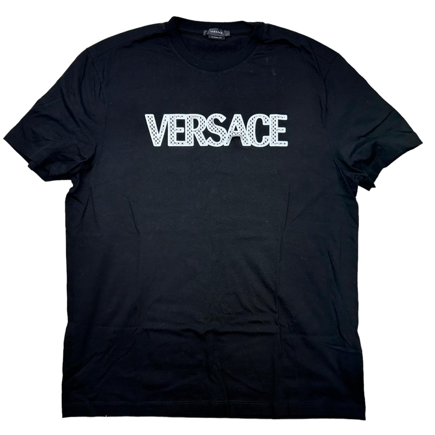 VERSACE Black T-Shirt Logo Large NEW RRP 550