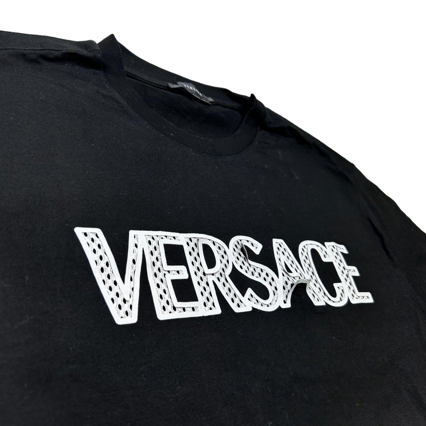 VERSACE Black T-Shirt Logo Large NEW RRP 550