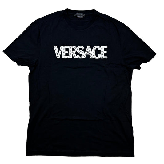 VERSACE Black T-Shirt Logo Small NEW RRP 550