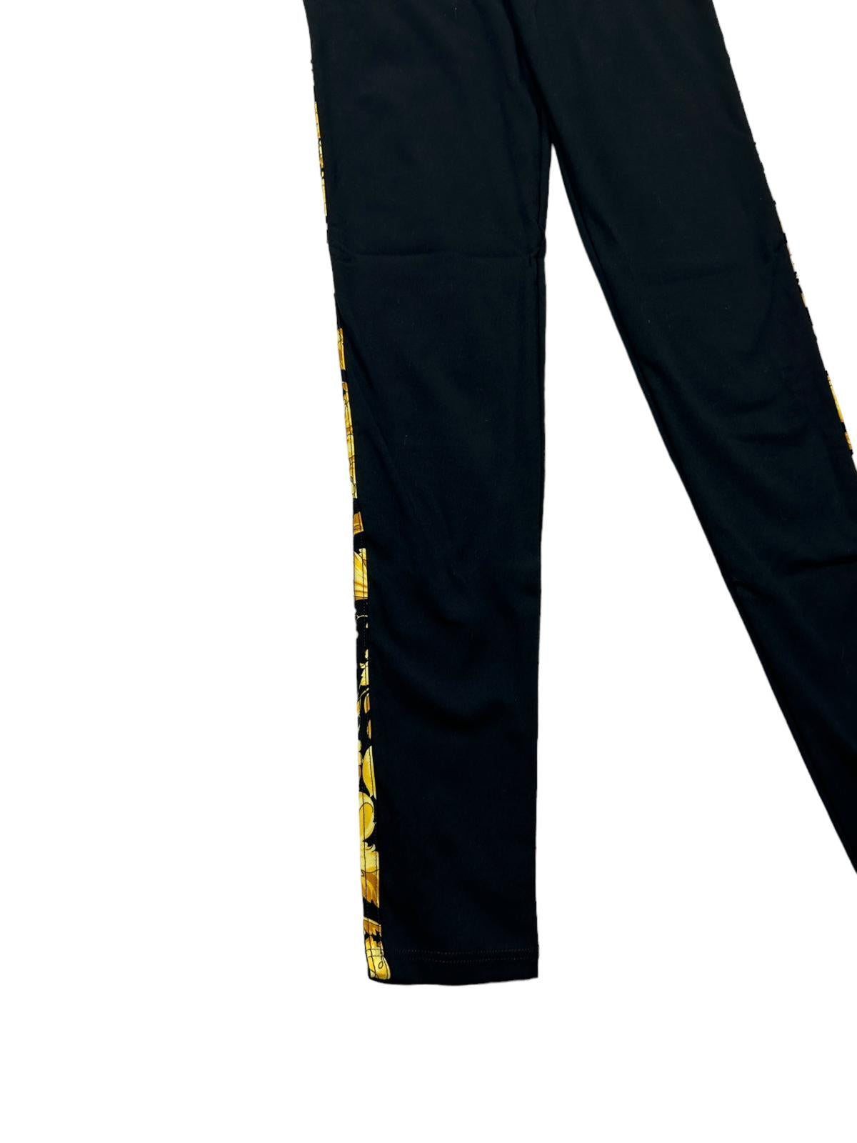 VERSACE Black Performance Legging Medusa Logo Waistband Size 2 NEW RRP 200