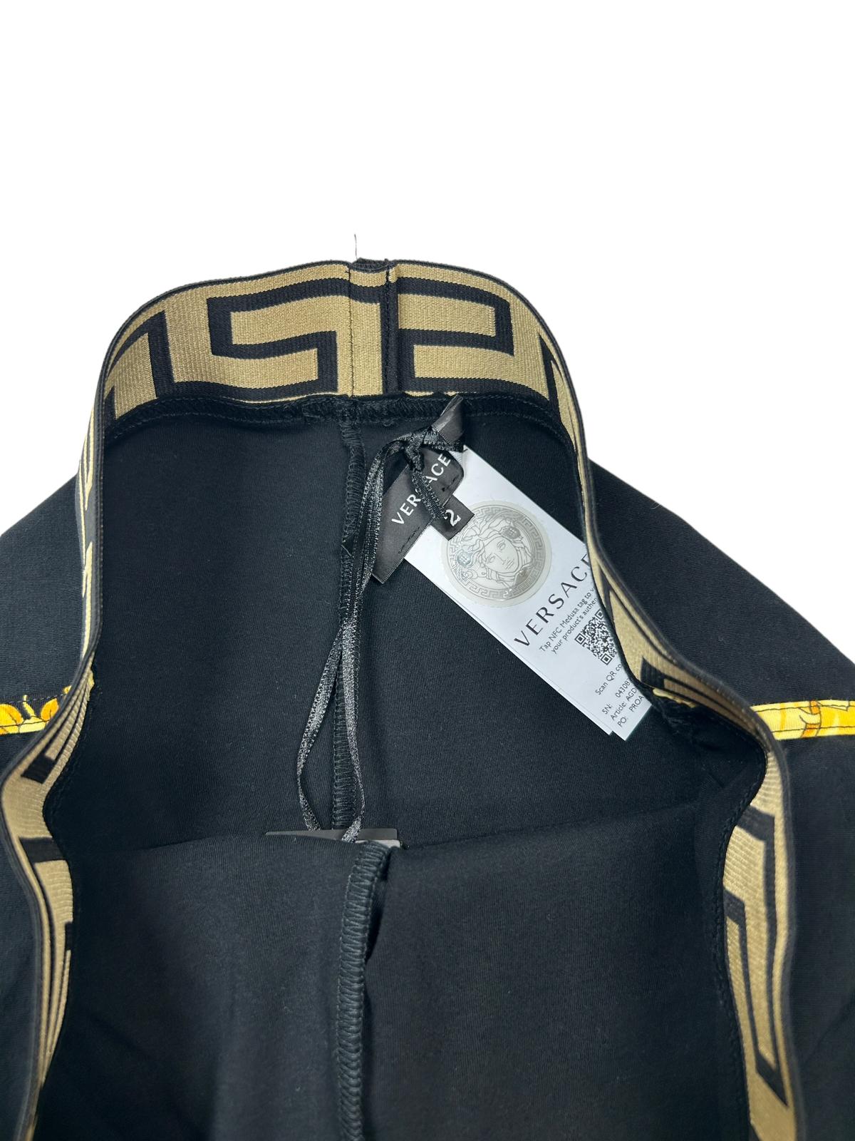 VERSACE Black Performance Legging Medusa Logo Waistband Size 2 NEW RRP 200