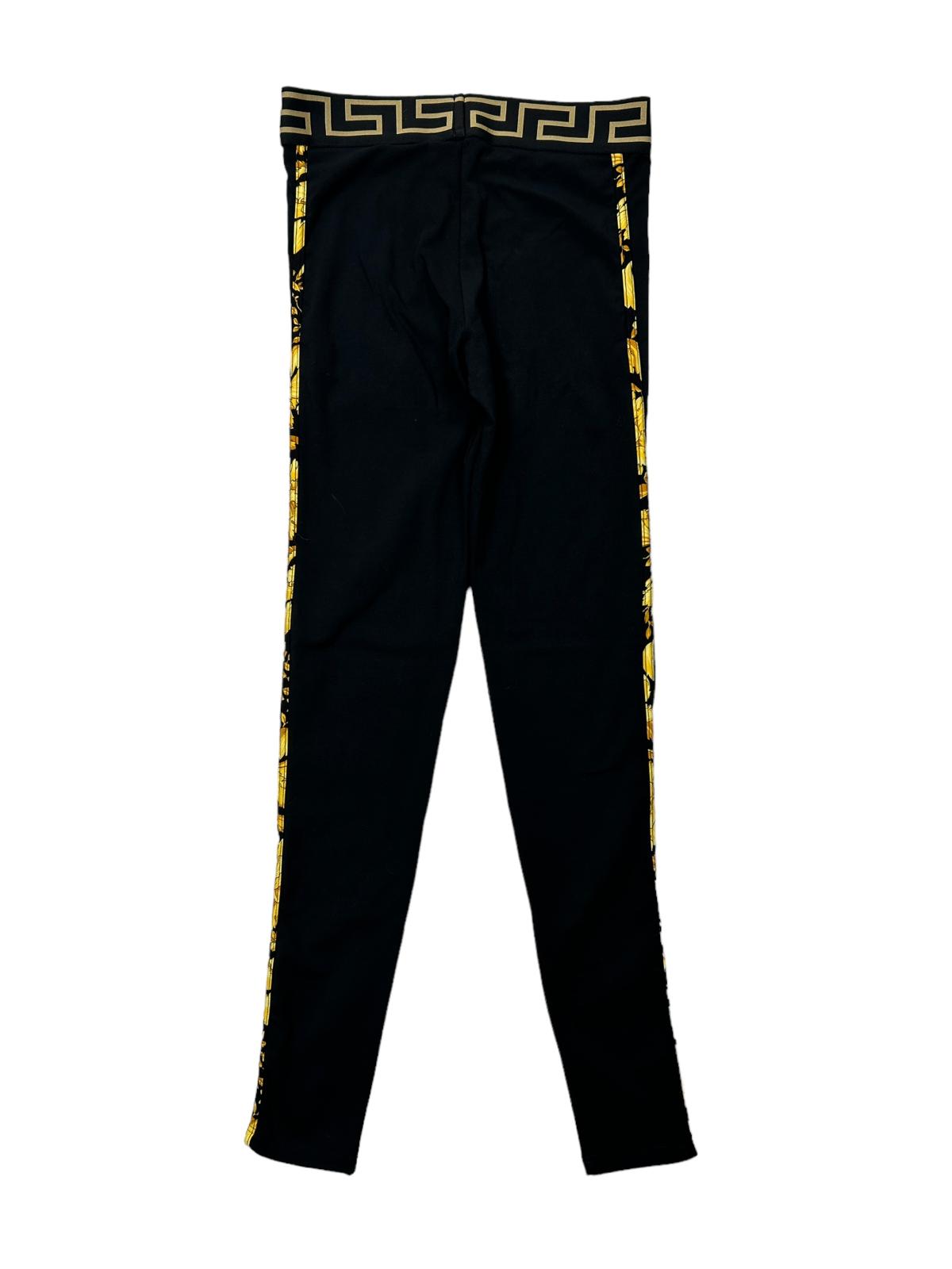 VERSACE Black Performance Legging Medusa Logo Waistband Size 2 NEW RRP 200