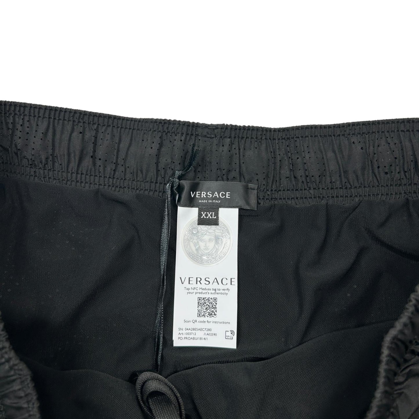 VERSACE Gym Black Track Shorts XXL NEW RRP 440