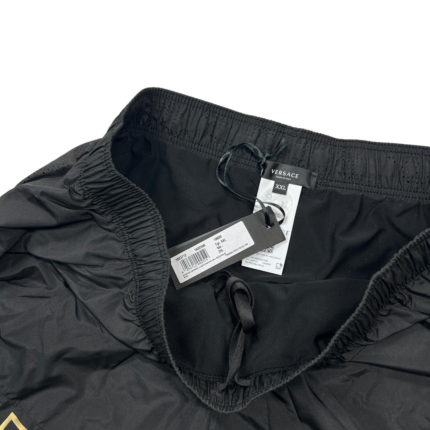VERSACE Gym Black Track Shorts XXL NEW RRP 440