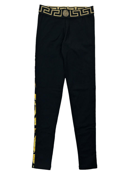 VERSACE Black Performance Legging Medusa Logo 1 Waistband Size 2 NEW RRP 200