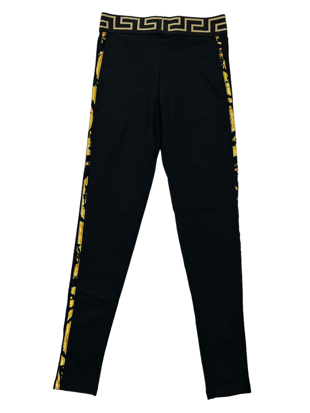 VERSACE Black Performance Legging Medusa Logo 1 Waistband Size 2 NEW RRP 200