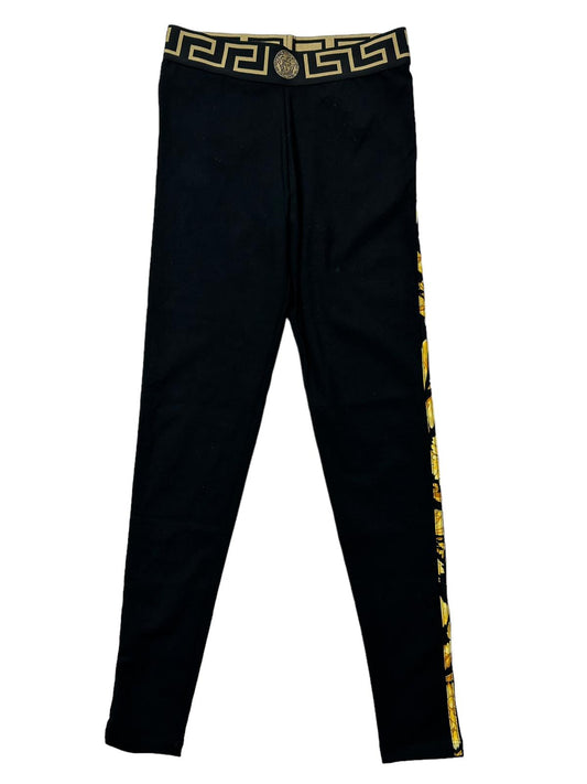 VERSACE Black Performance Legging Medusa Logo 2 Waistband Size 2 NEW RRP 200