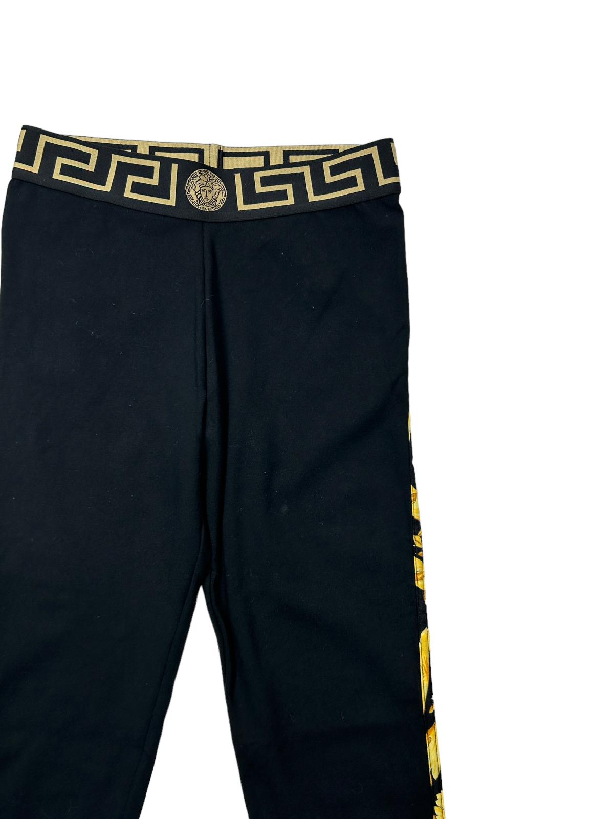 VERSACE Black Performance Legging Medusa Logo 2 Waistband Size 2 NEW RRP 200