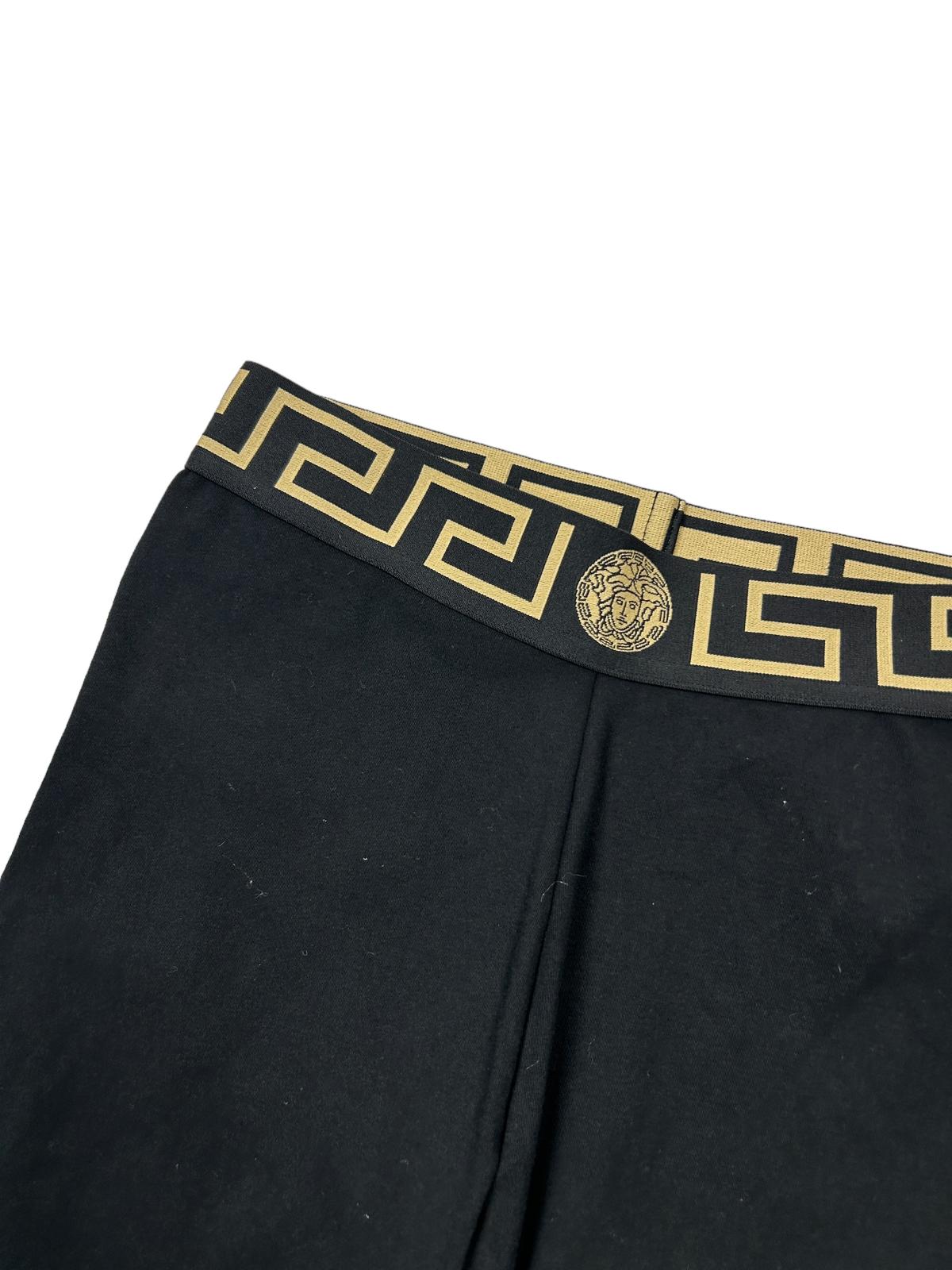 VERSACE Black Performance Legging Medusa Logo 2 Waistband Size 2 NEW RRP 200