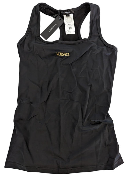 VERSACE Black Performance T-Shirts Greca Laser Trunk Fit Raceback L NEW RRP 250