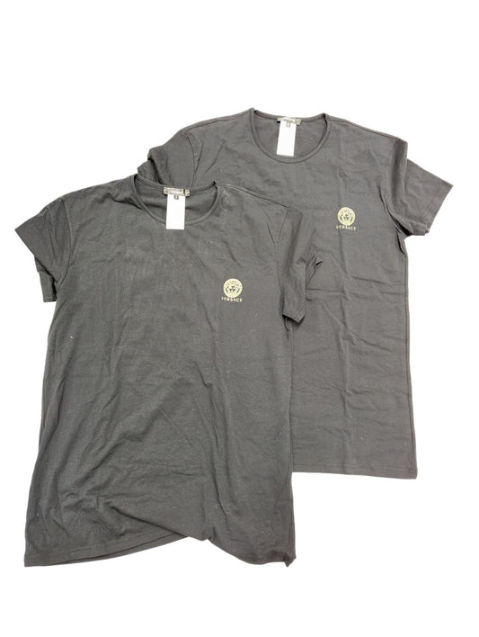 VERSACE Black T-Shirts Bi Pack Jersey Topeka Bi Stretch Cotton XXL NEW RRP 110