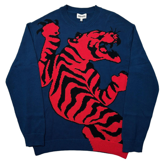 KENZO Climbing Tiger Blue Sweatshirt Medium NEW RRP 340