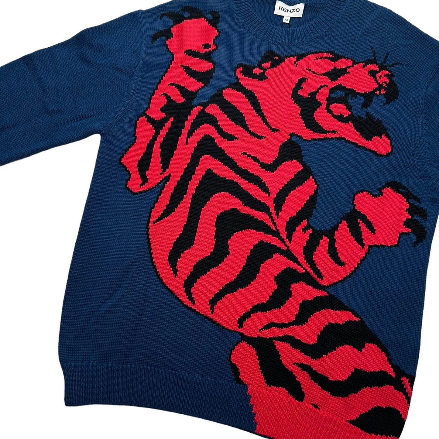 KENZO Climbing Tiger Blue Sweatshirt Medium NEW RRP 340