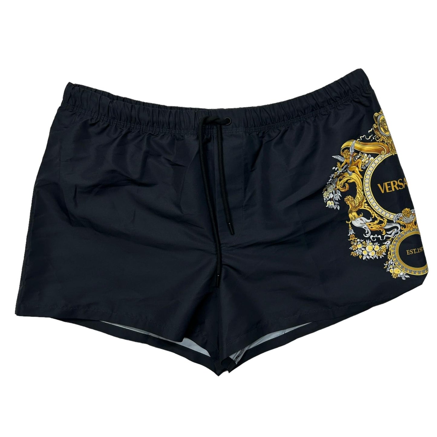 VERSACE Black Swim Shorts Medusa Logo Size 6 NEW RRP 340