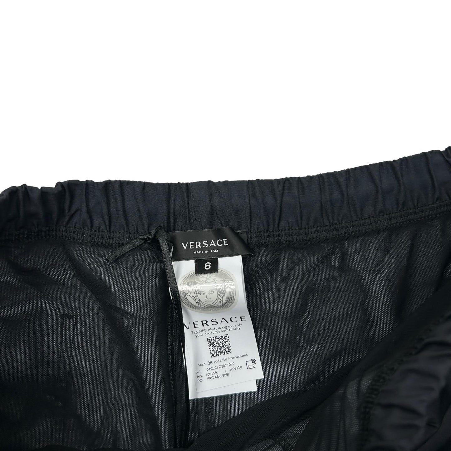 VERSACE Black Swim Shorts Medusa Logo Size 6 NEW RRP 340