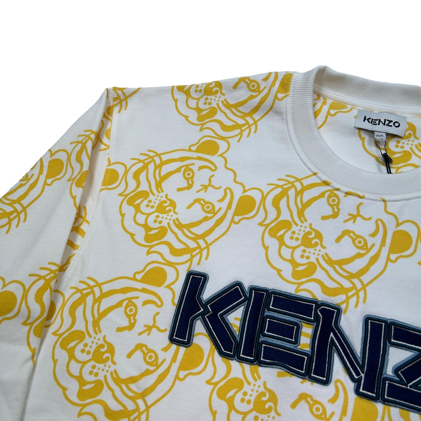 KENZO Classic Logo White Sweatshirt XXL NEW RRP 300