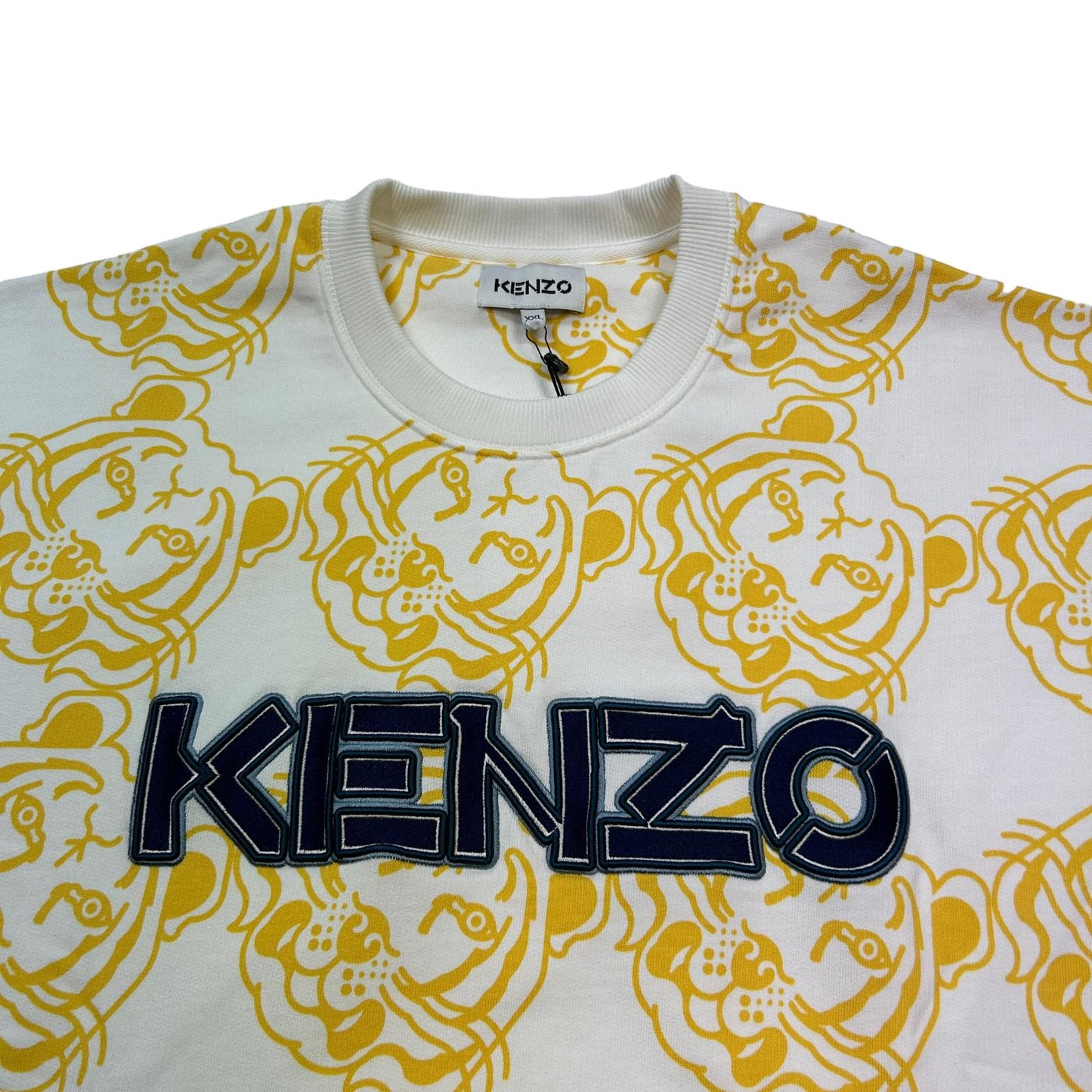KENZO Classic Logo White Sweatshirt XXL NEW RRP 300