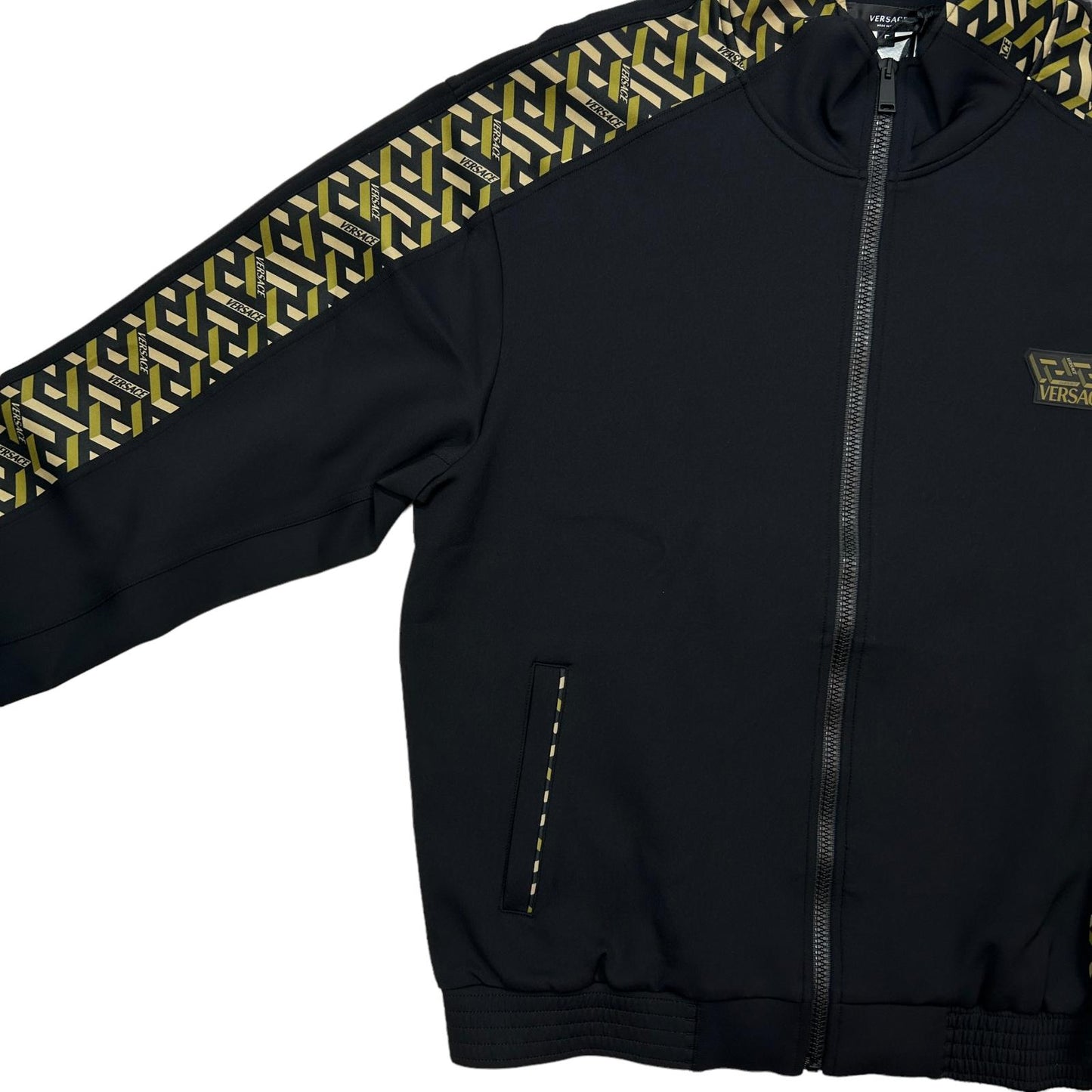 VERSACE Arm Detail Black Track Jacket Size 5 NEW RRP 635