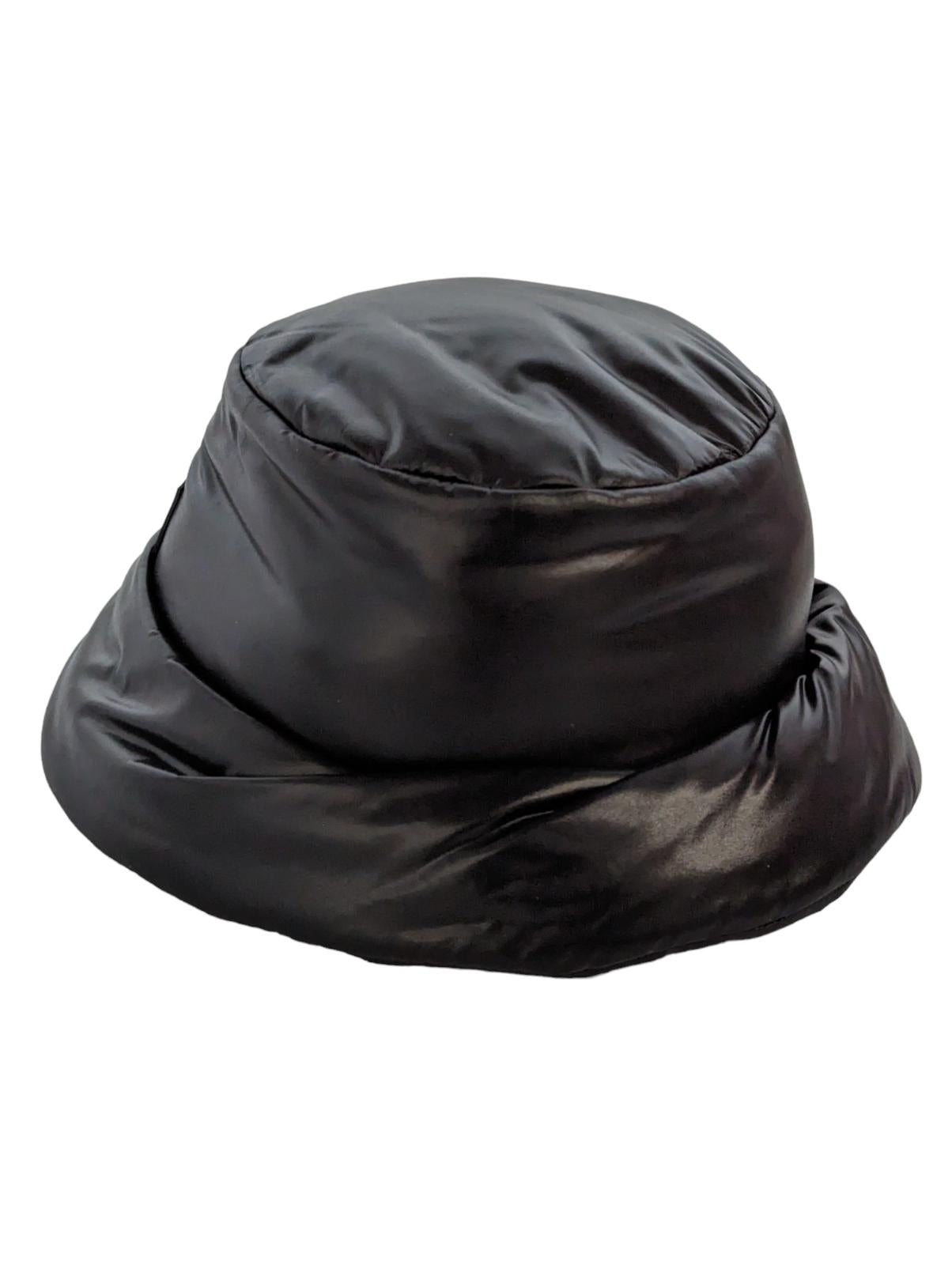VERSACE Black Bucket Hats Vinyl Logo Bucket Hat Size 57 NEW RRP 460