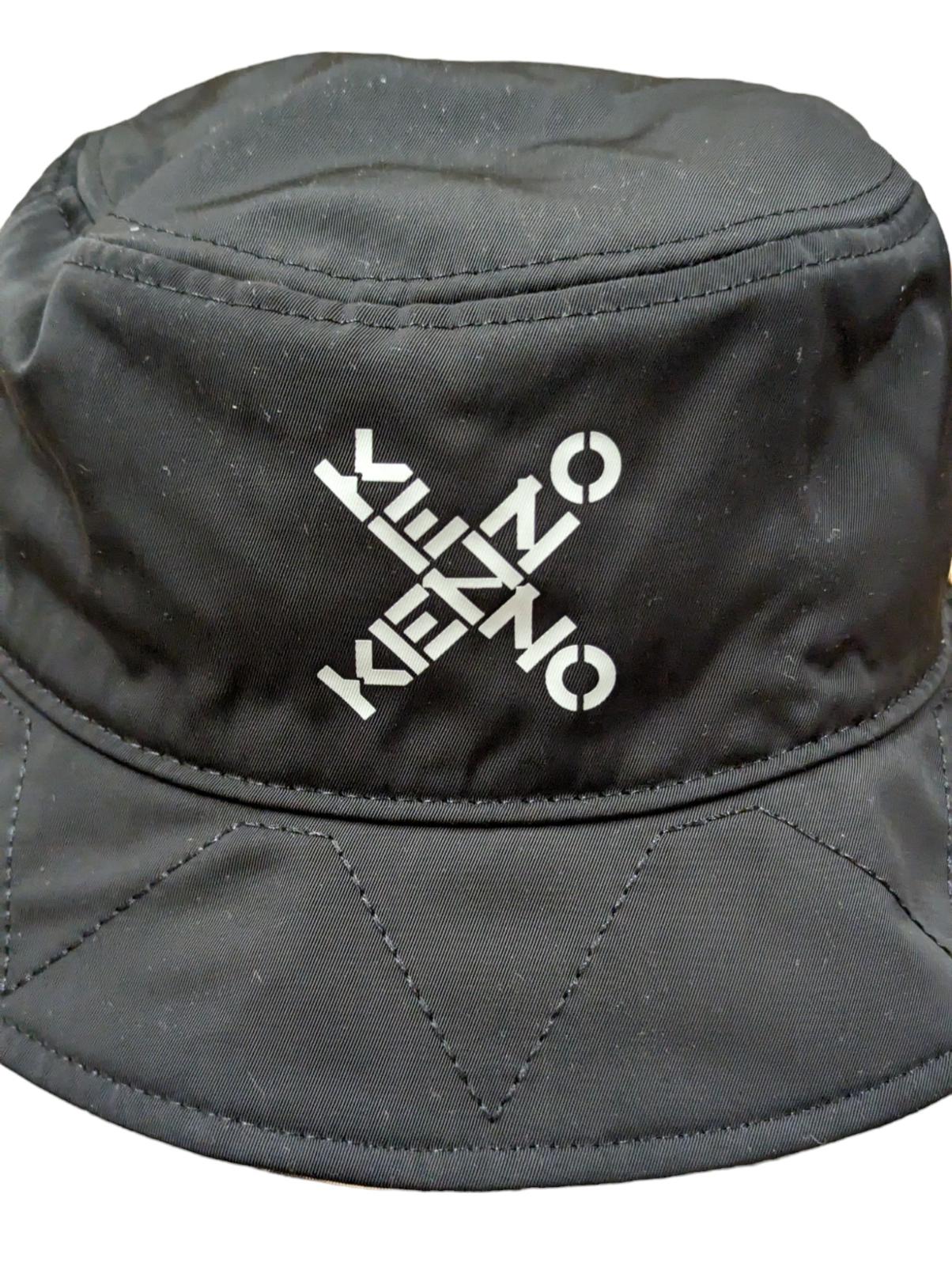 KENZO Black Bucket Hats Reversible Sport Logo Bucket Hat Size S NEW RRP 115