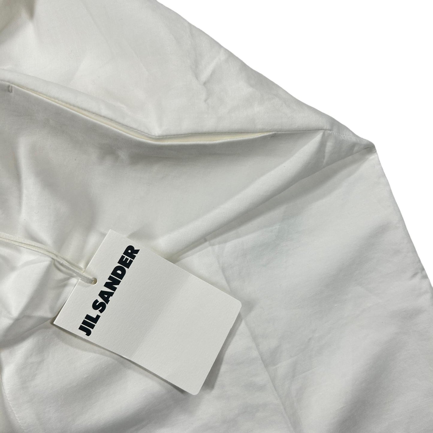 JIL SANDER Elastic Linen Drawstring White Bermuda Shorts Size 38 NEW RRP 450
