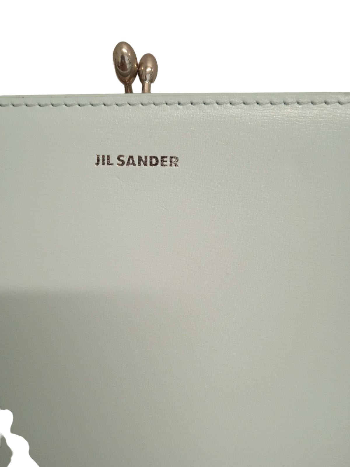 JIL SANDER Ladies Goji Blue Leather Square Clutch Bag 20 x 20 x 9cm NEW RRP1480