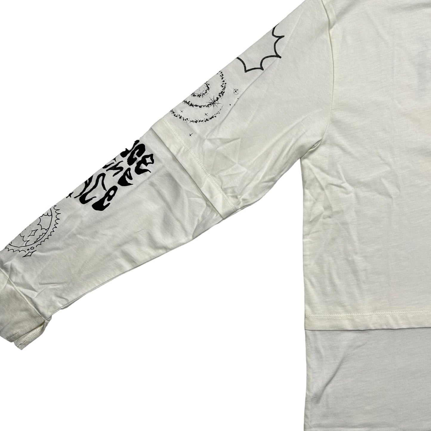 GANNI LS Cotton Logo Jersey White T-Shirt Large NEW RRP 115
