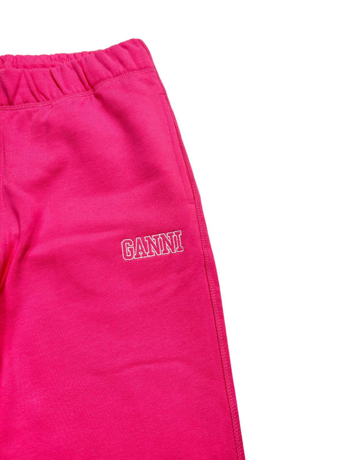 GANNI Pink Organic Cotton Loose Fit Sweatpants Small NEW RRP 125