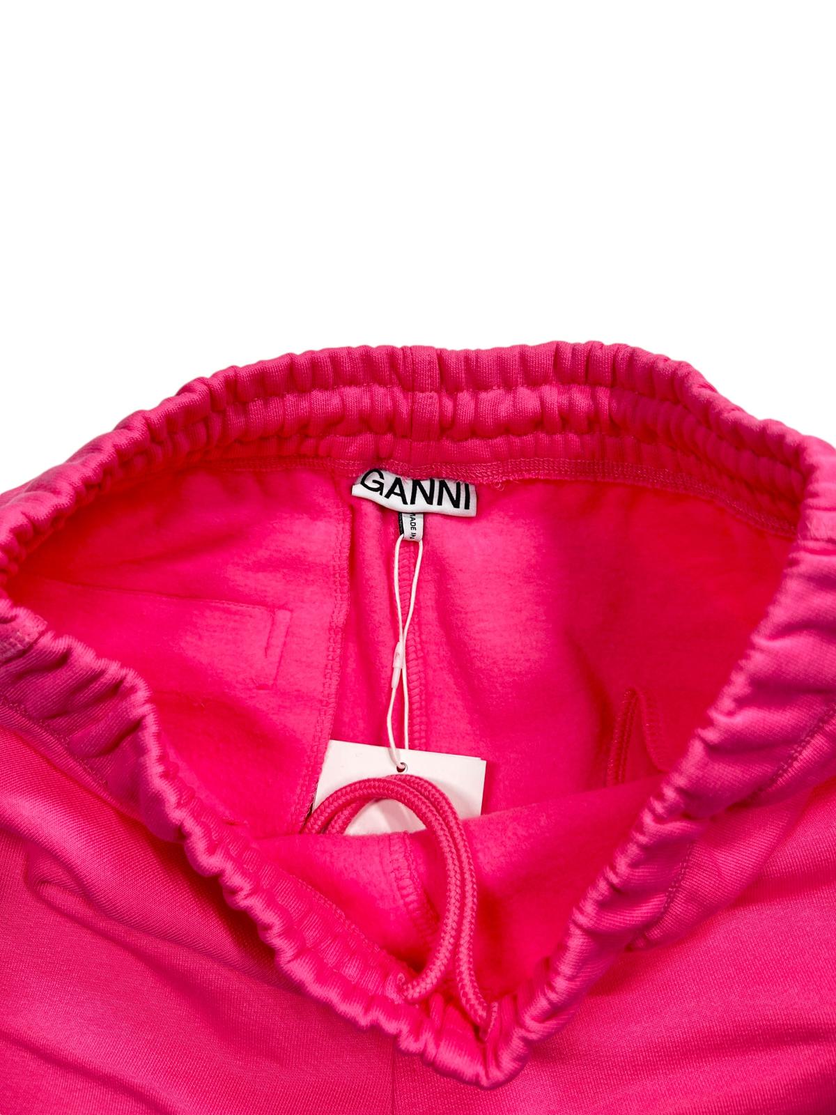 GANNI Pink Organic Cotton Loose Fit Sweatpants Small NEW RRP 125