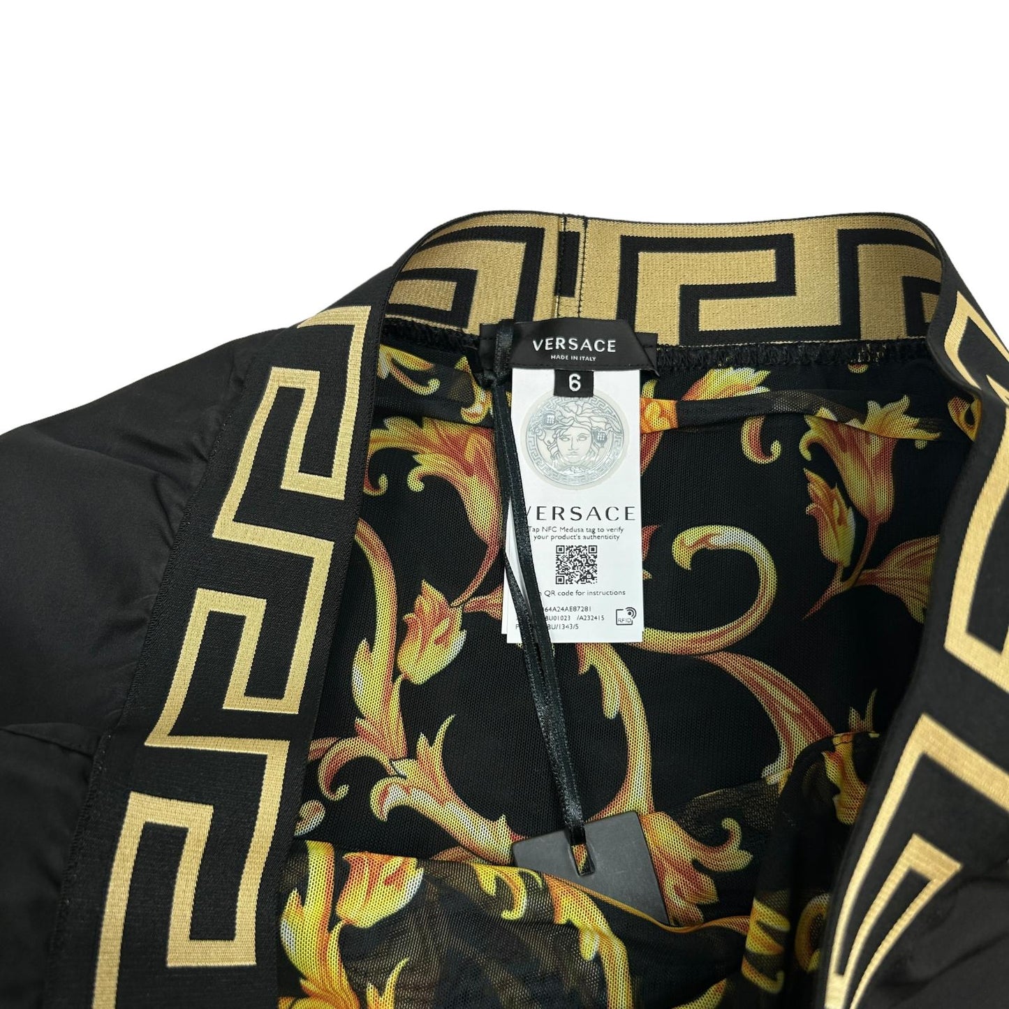 VERSACE Long Black Swim Shorts Size 6 XL NEW RRP 275