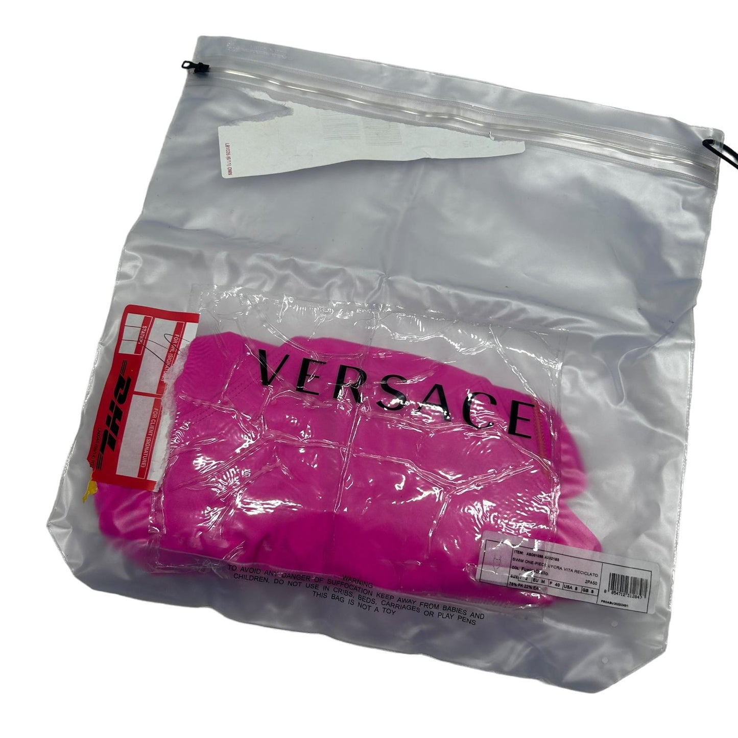 VERSACE Classic Baroque Pink Swimsuit Size 2 Medium NEW RRP 265