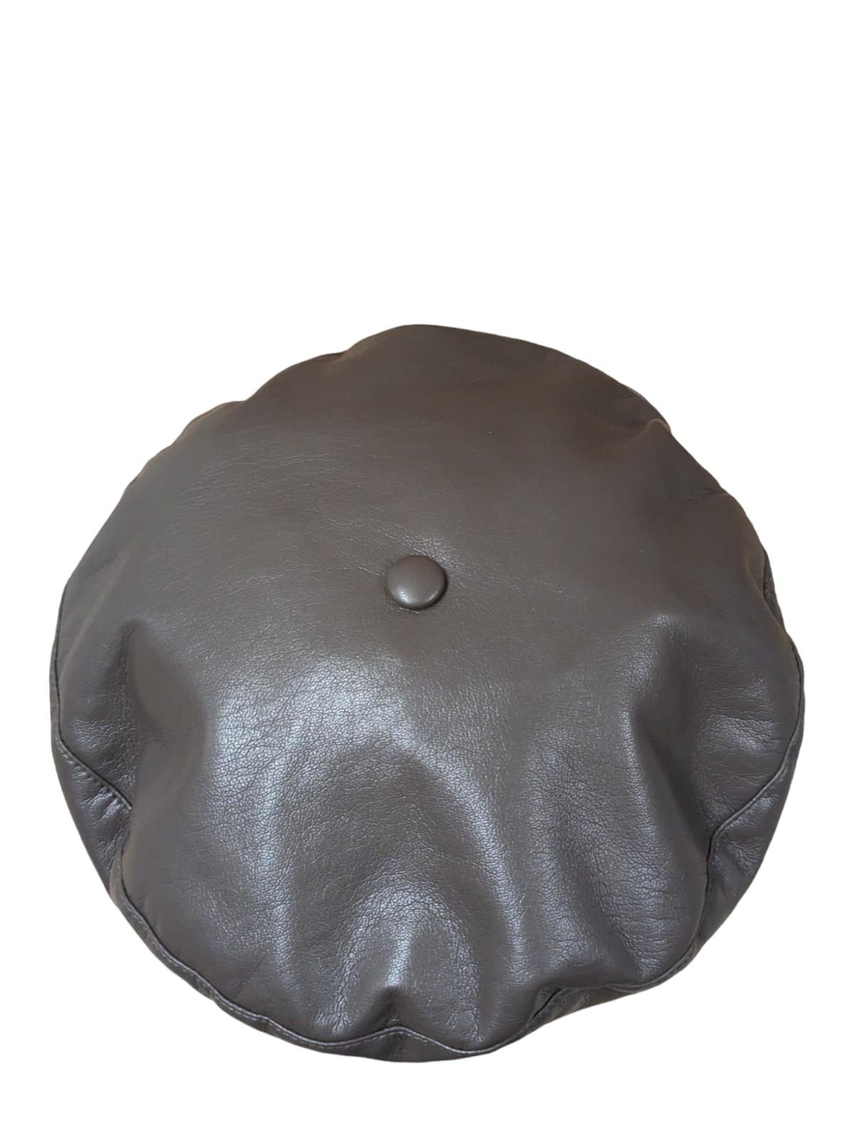 NANUSHKA Brown Berets Tarone Vegan Leather Classic Hat Size OS NEW RRP 175