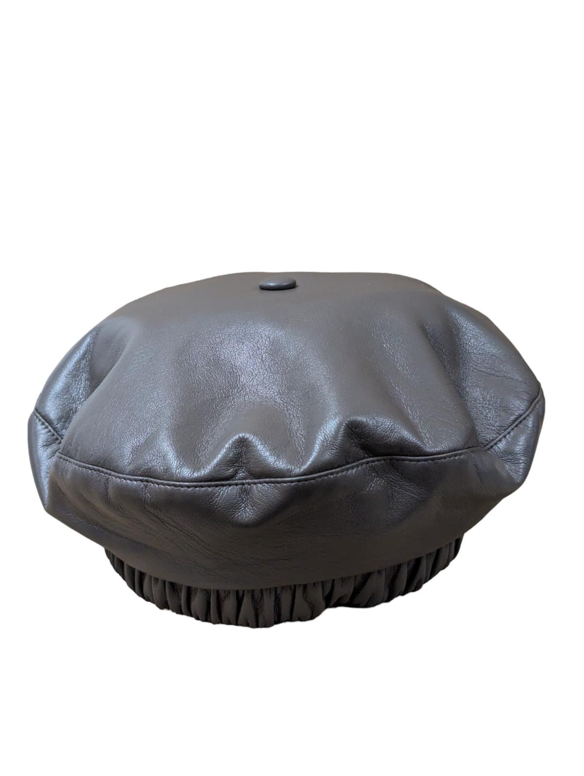 NANUSHKA Brown Berets Tarone Vegan Leather Classic Hat Size OS NEW RRP 175