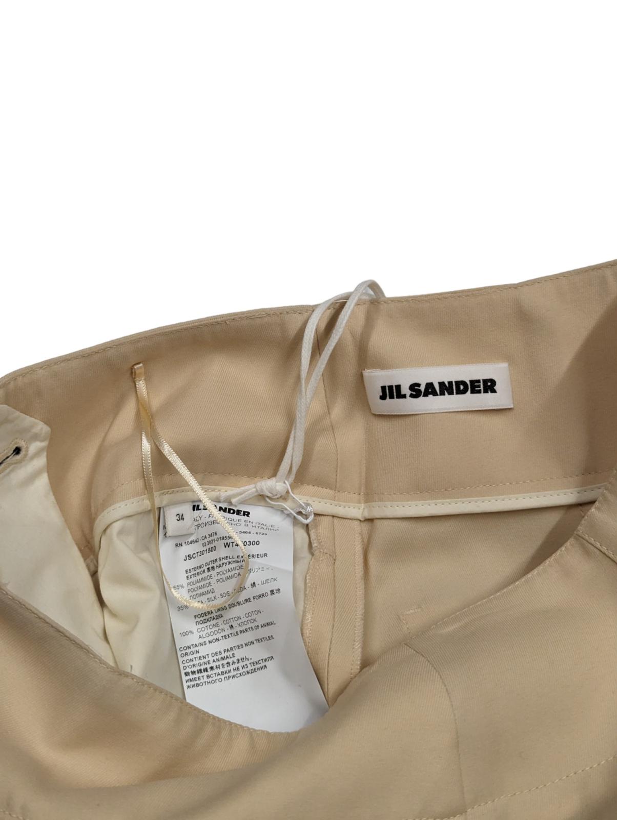 JIL SANDER Beige Slim Leg Trousers Formal Oversized Size UK 8 NEW RRP 800