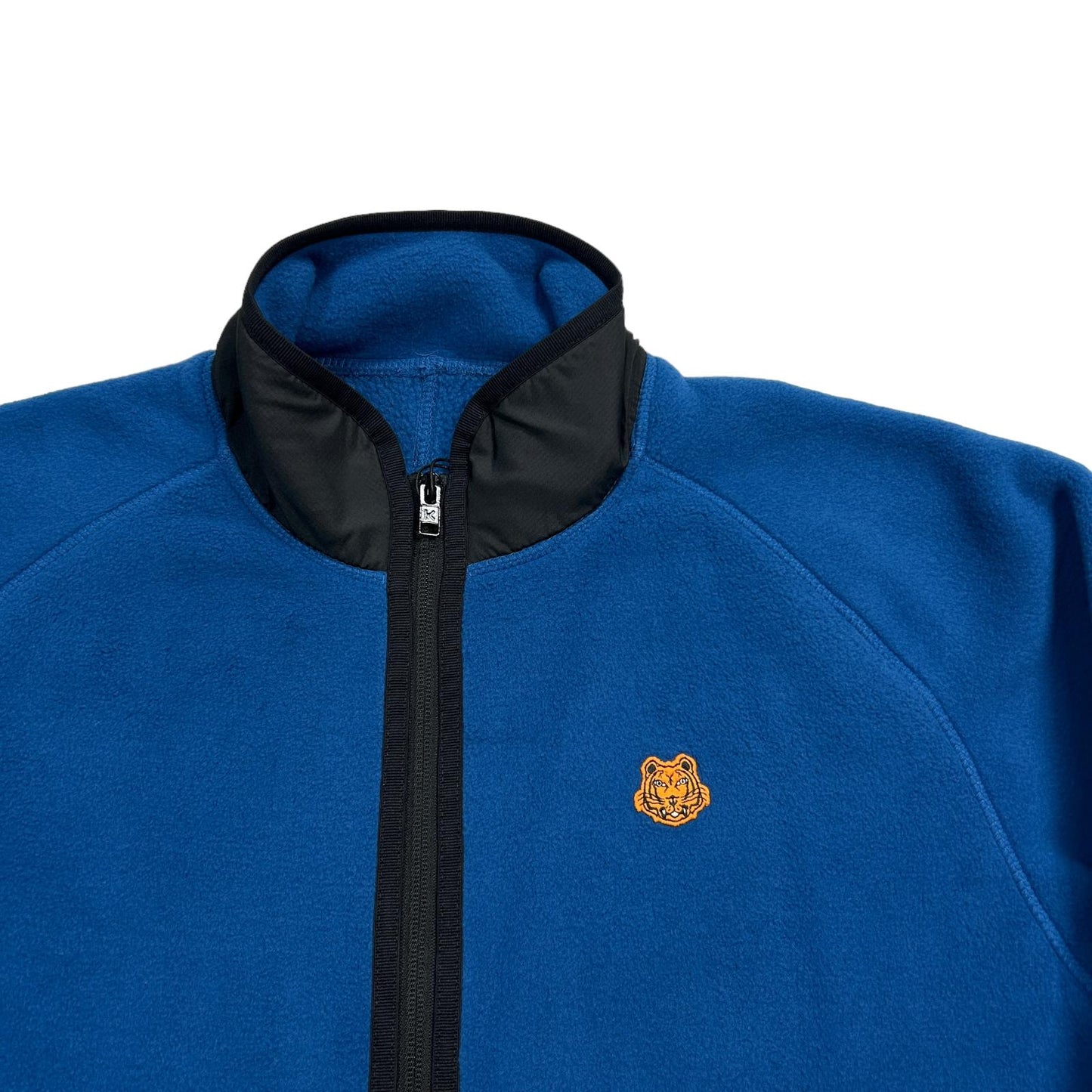 KENZO Polar Fleece Zip Up Fleece Jacket Blue Size S NEW RRP 385