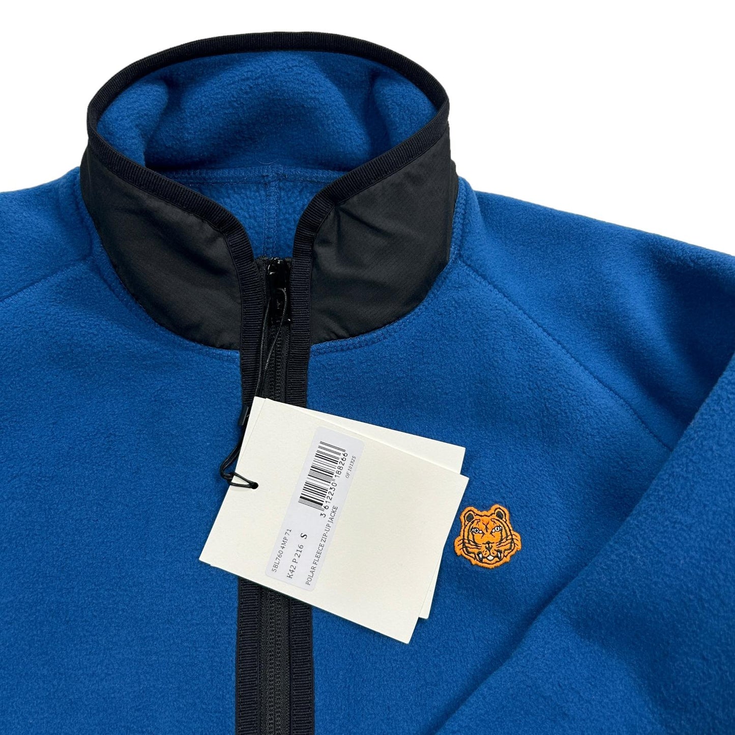 KENZO Polar Fleece Zip Up Fleece Jacket Blue Size S NEW RRP 385