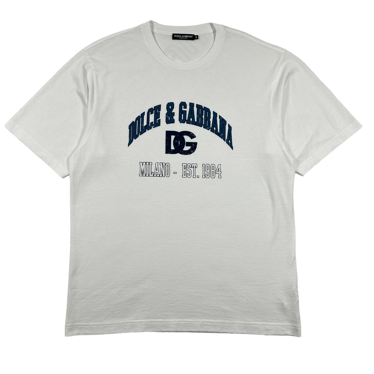 DOLCE & GABBANA White Cotton Logo T-Shirt Size 50 NEW RRP 375