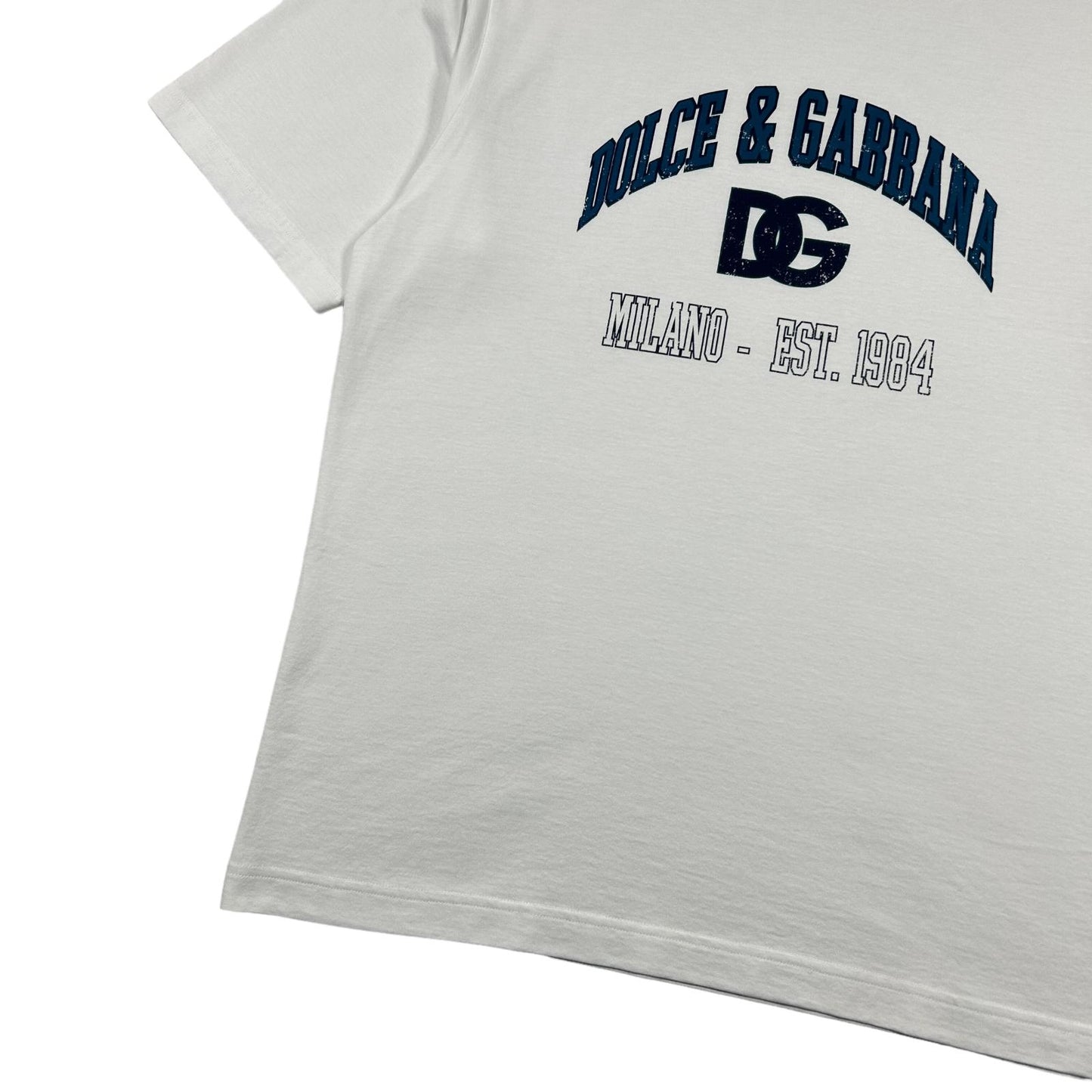 DOLCE & GABBANA White Cotton Logo T-Shirt Size 50 NEW RRP 375
