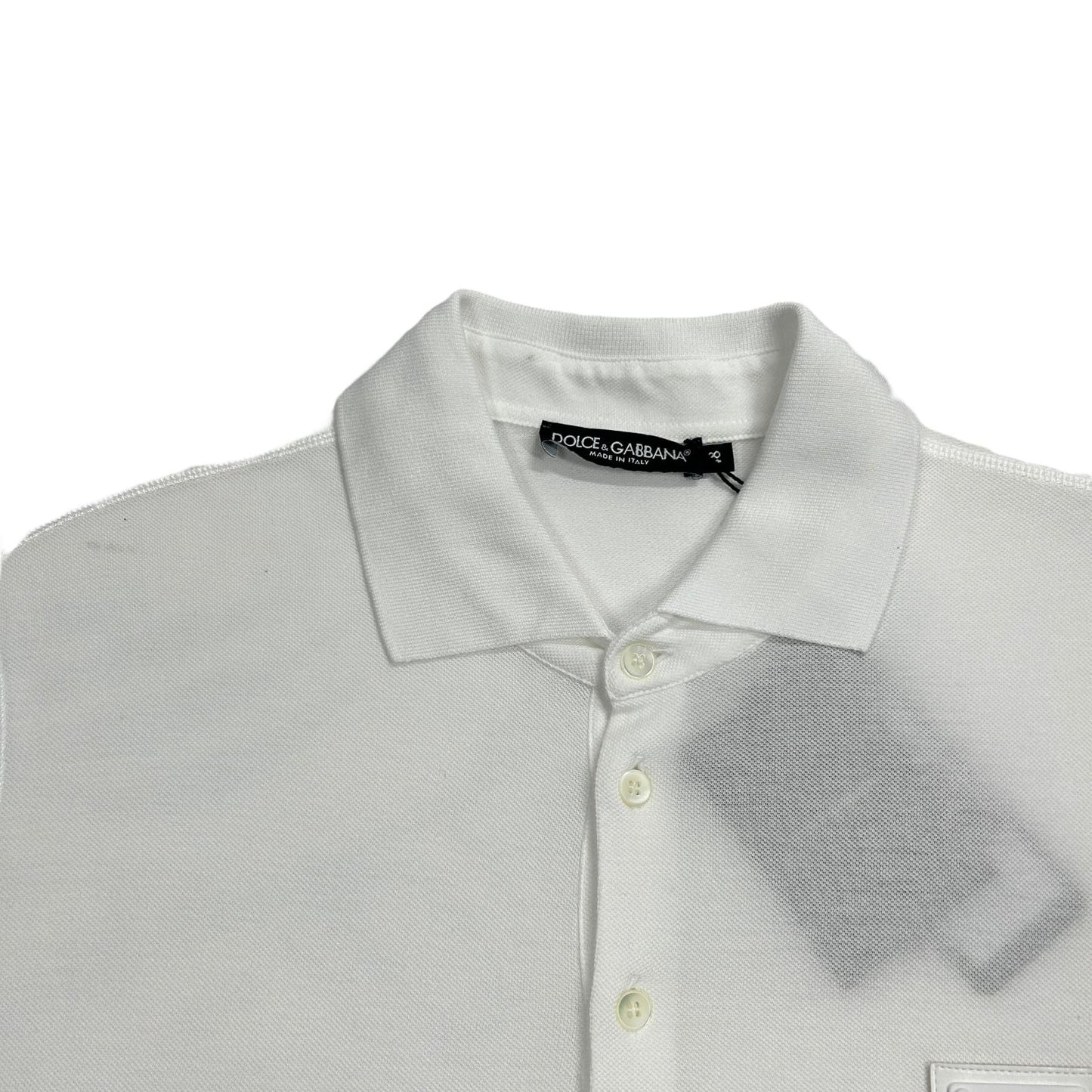 DOLCE & GABBANA Palque Polo Shirt White Short Sleeve Size 48 UK38 NEW RRP 350