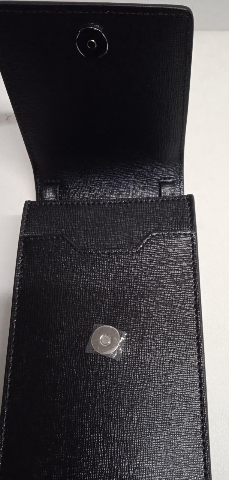 OFF-WHITE Men's Binder Diagonal Stripe Phone Holder Bag Black/White NEW RRP600